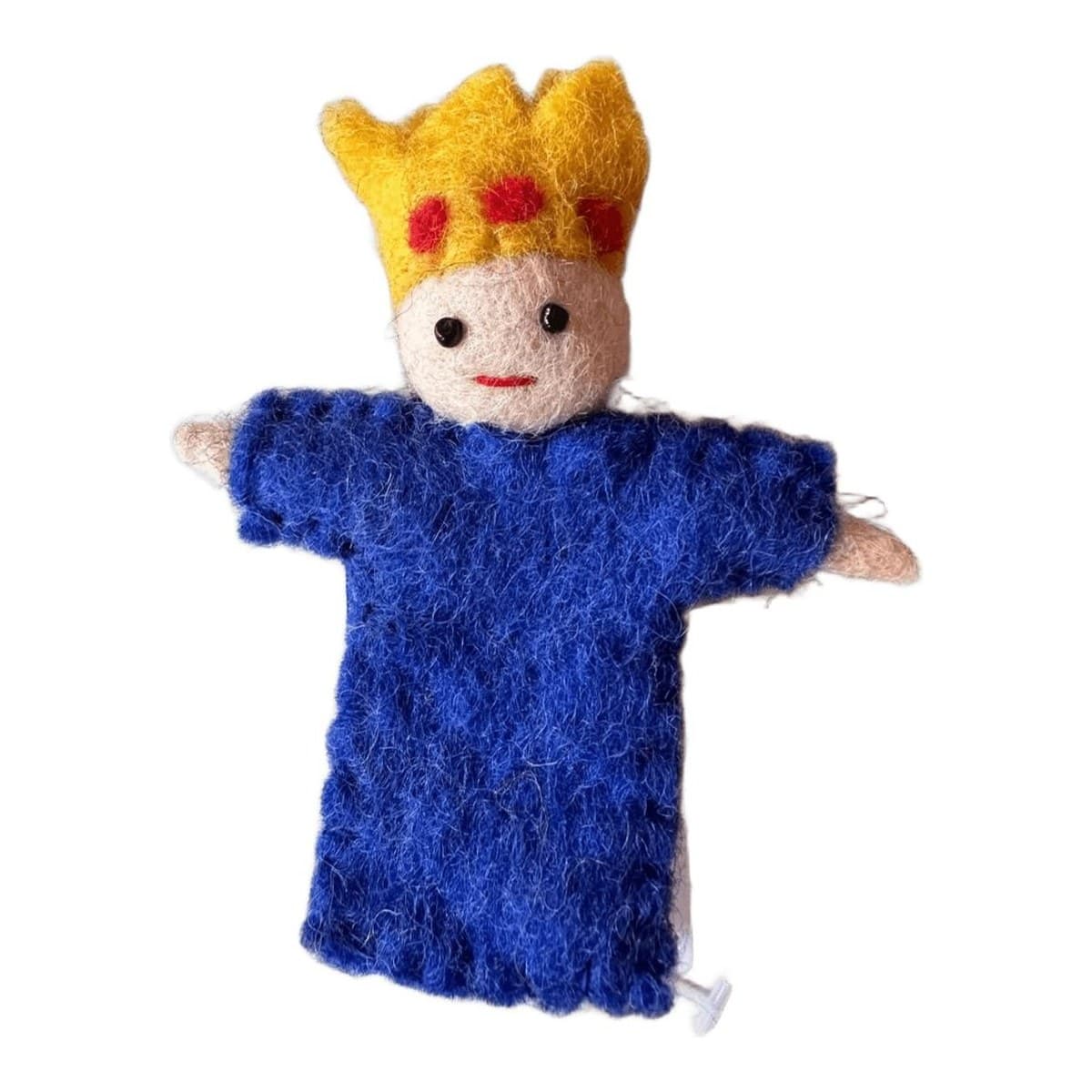 Felt finger puppet – king (blue)