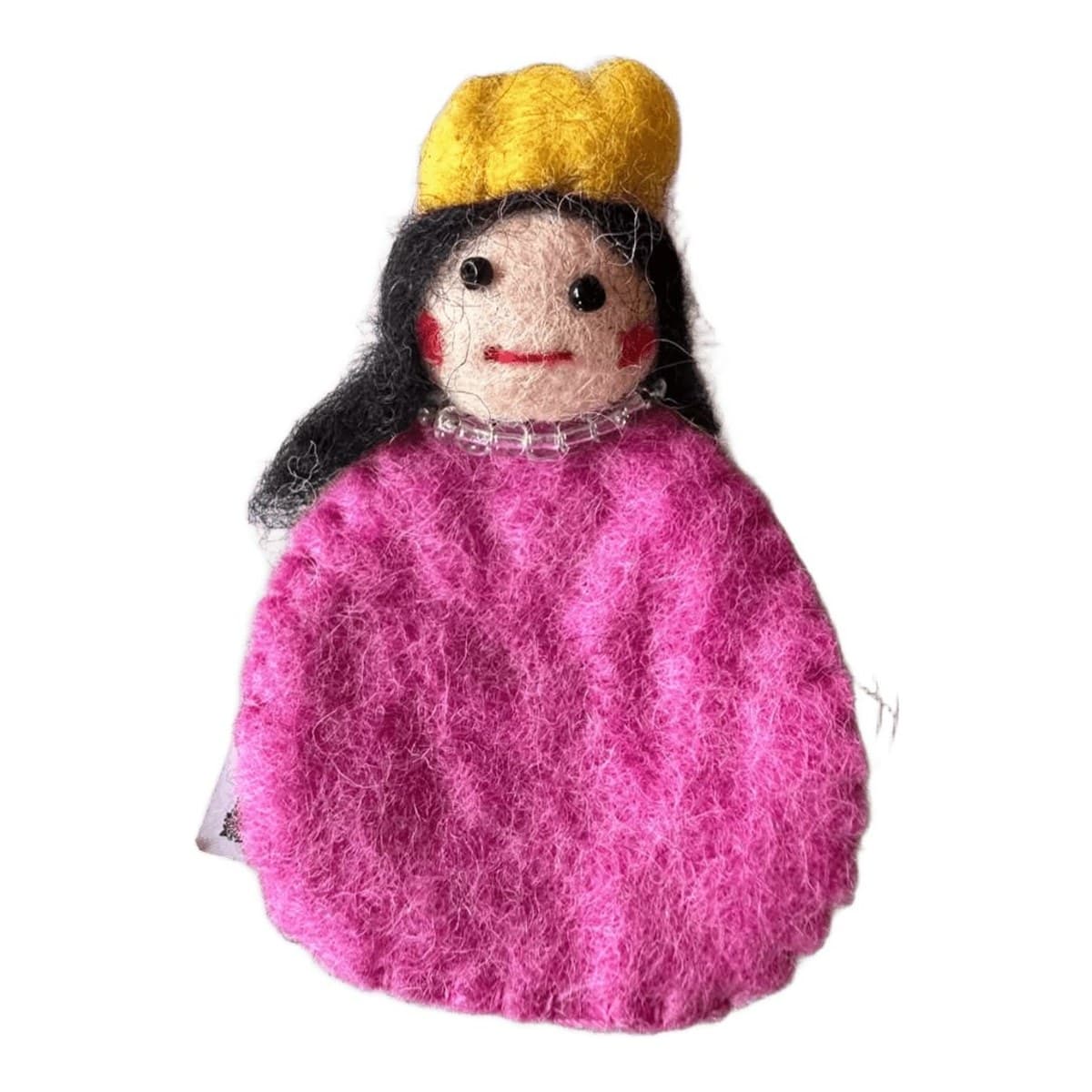 Felt finger puppet – queen (pink)