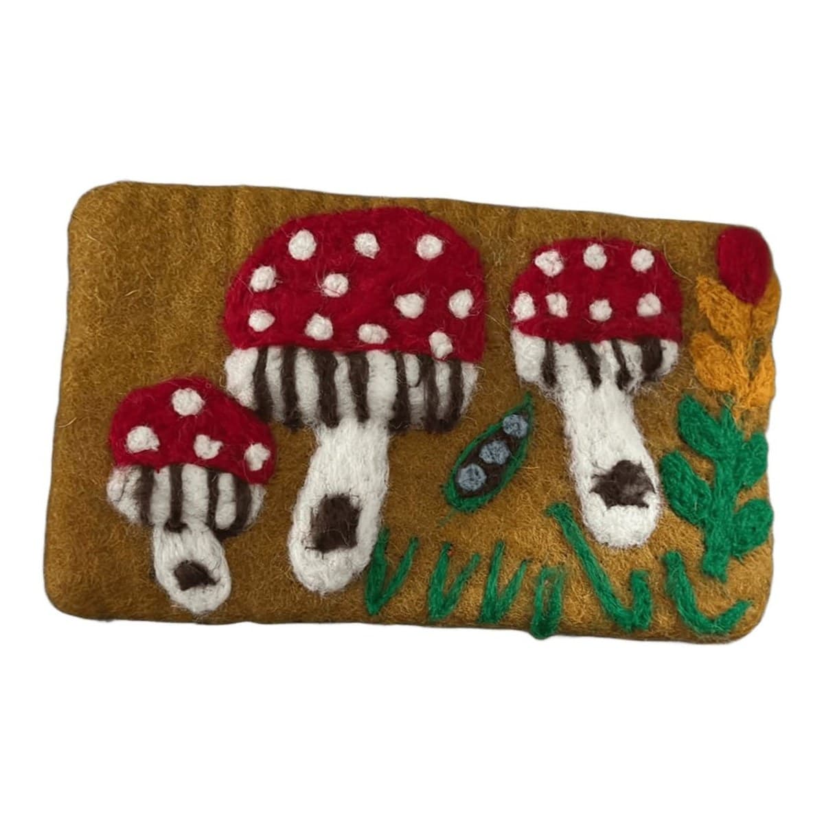 Felt pouch – red mushrooms