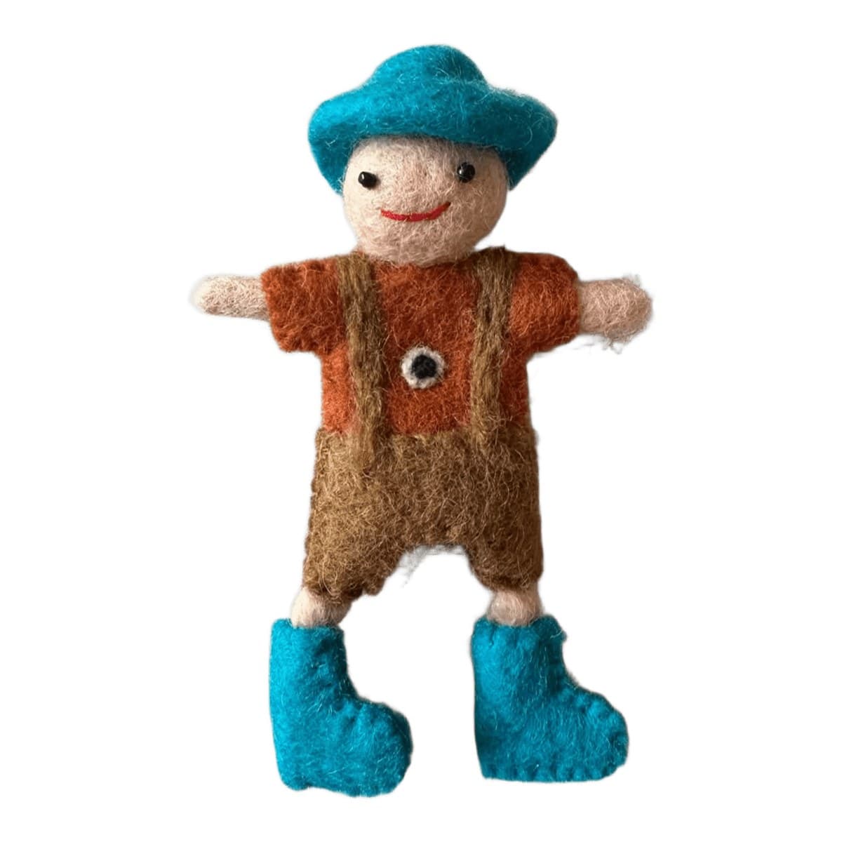 Felt finger puppet – boy with hat