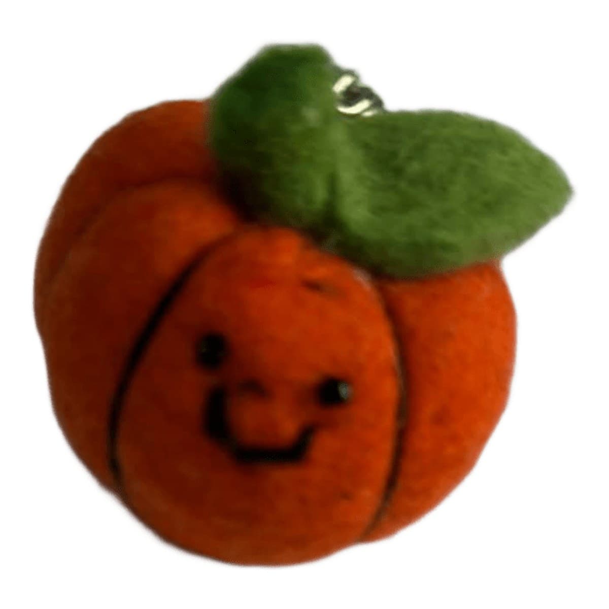 Felt pumpkin keychain