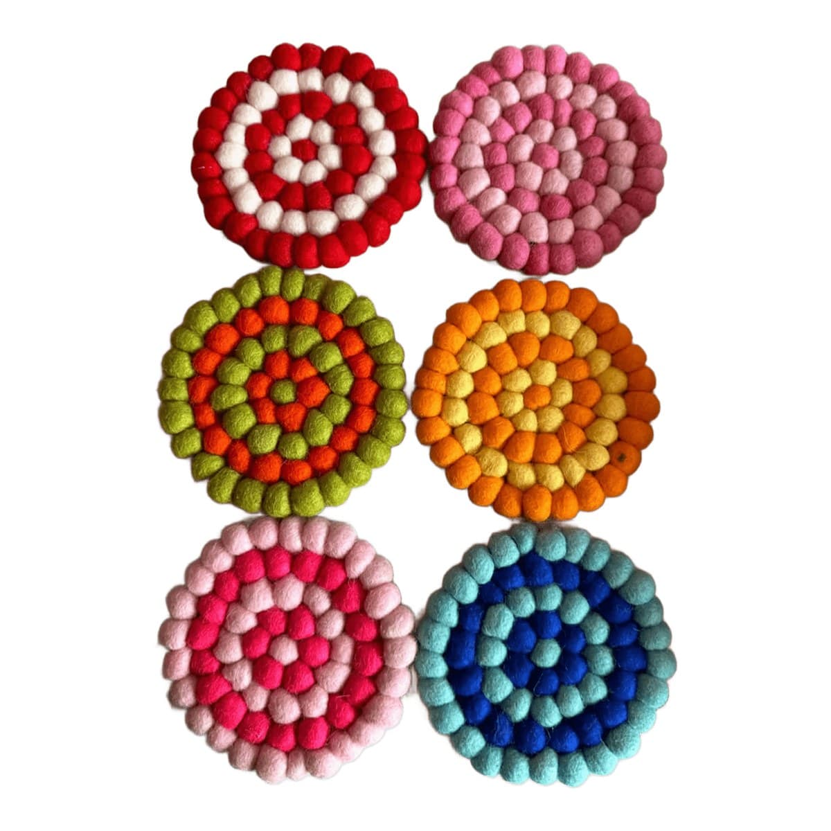 Tea mat / coaster 10 cm (assorted colours)